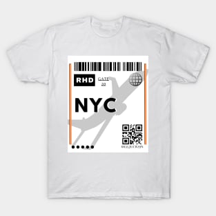 New York Ticket Design T-Shirt